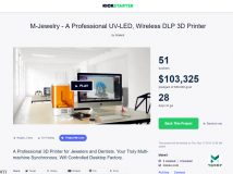 MakexƼ޹˾M-Jewelry DLP 3DӡKickstarterڳɹ